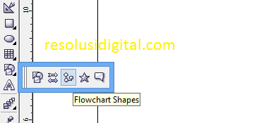 memilih flowchart shapes