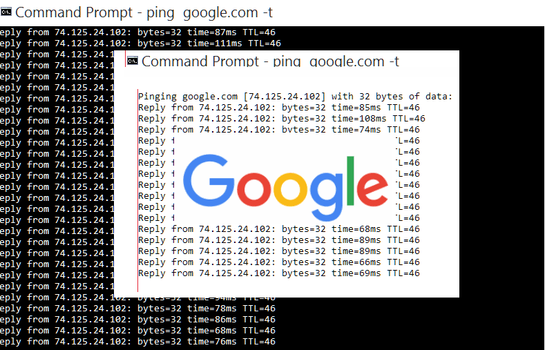 Cara Ping Google di PC dan Android